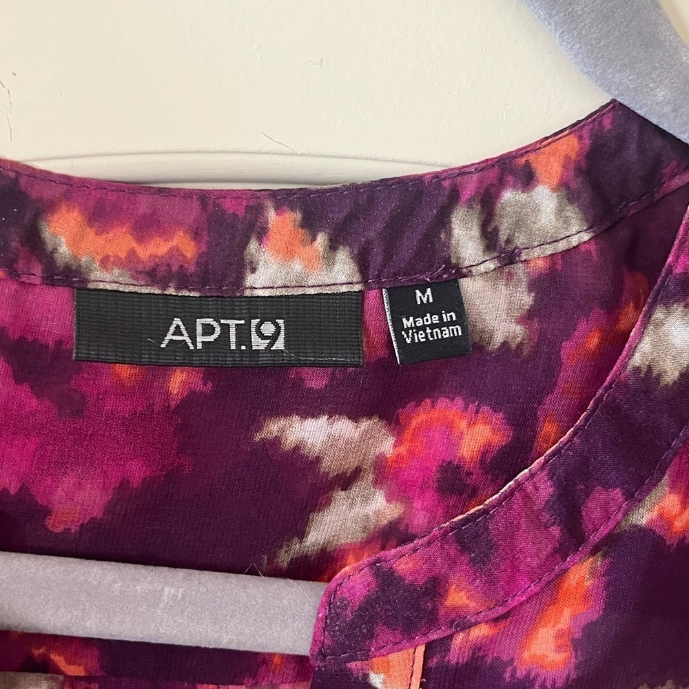 APT. 9 Brand Colorful Polyester Blouse Women’s Size Medium - Picture 7 of 12